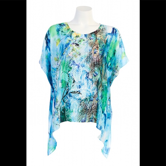 NWT Jess & Jane shirt chiffon lace cfi-926 - Picture 1 of 1